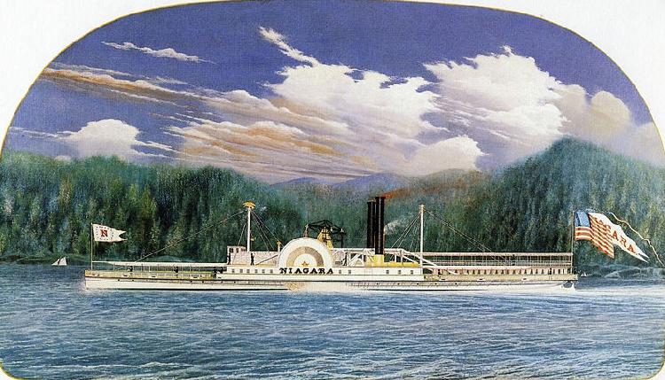 James Bard Niagara, Hudson River steamboat built 1845 oil painting image